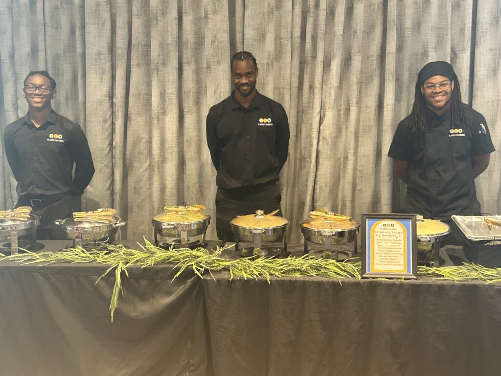 Plates On Deck full-service catering buffet setup